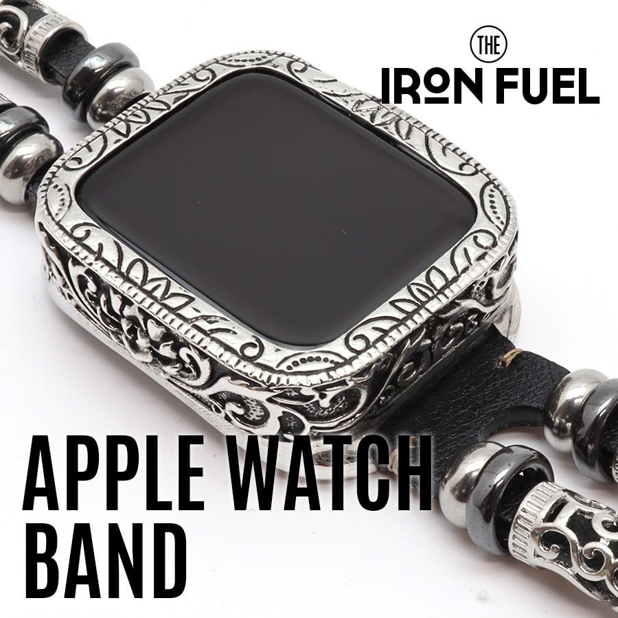 アップルウォッチバンド｜APPLE WATCH BAND｜レトロ アメリカン ベルト バンド メンズ シルバー アクセサリー ブレスレット トライバル  かっこいい 42mm 44mm : ifawb01 : 619 APARTMENT - 通販 - Yahoo!ショッピング