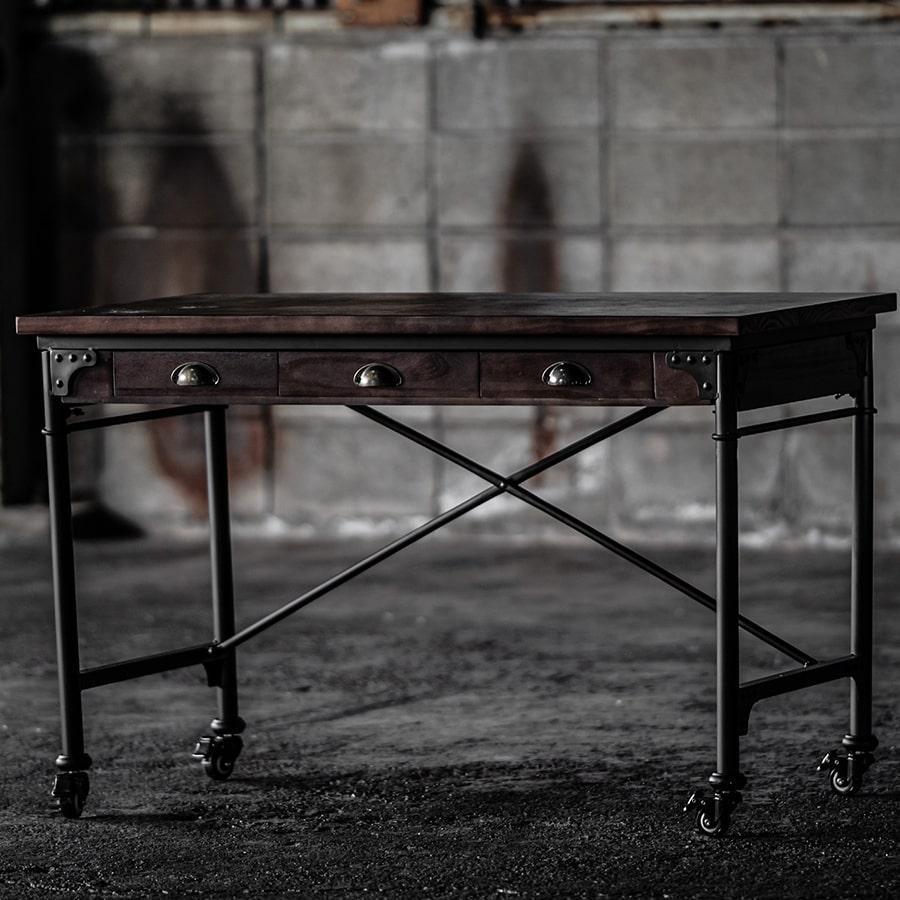 横幅140cm】ヴィンテージ アイアンウッドデスク|VINTAGE IRON 横幅140cm】ヴィンテージ アイアンウッドデスク|VINTAGE IRON