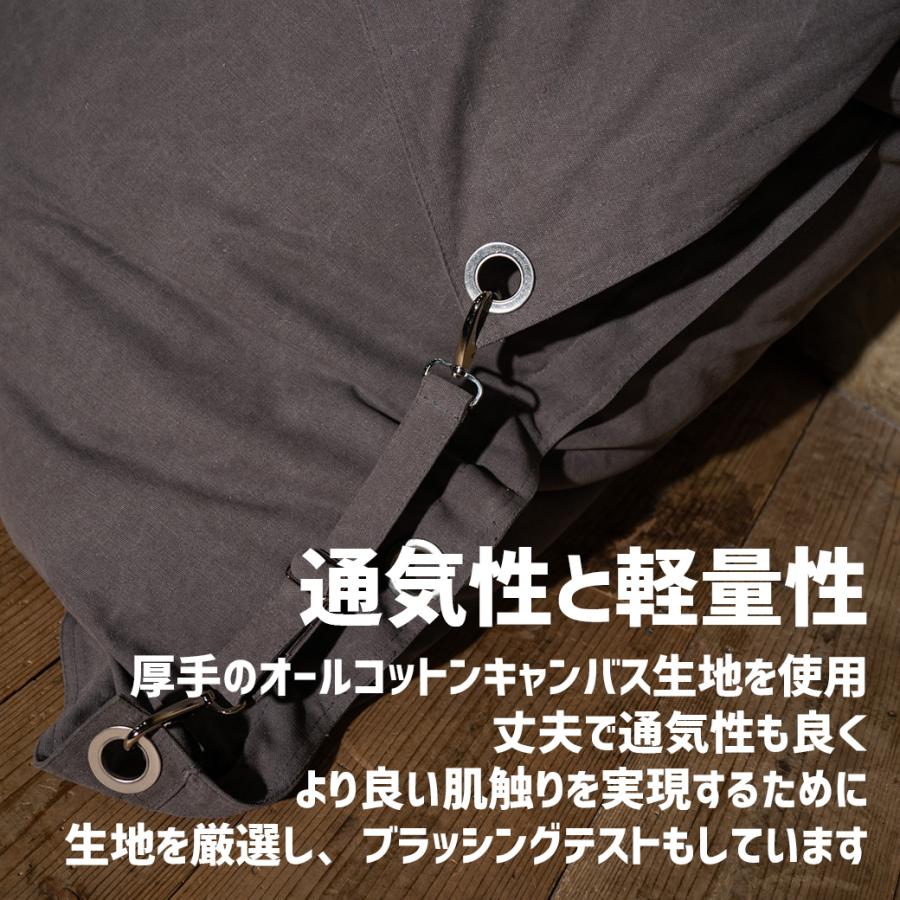 【在庫処分品】 ラージ ビーズクッション ソファ 快適 ヴィンテージ レトロ  衣替え くつろぎ 大きい 寝れる 座椅子 おしゃれ 埋もれる 男前 かっこいい 帆布 |  | 07