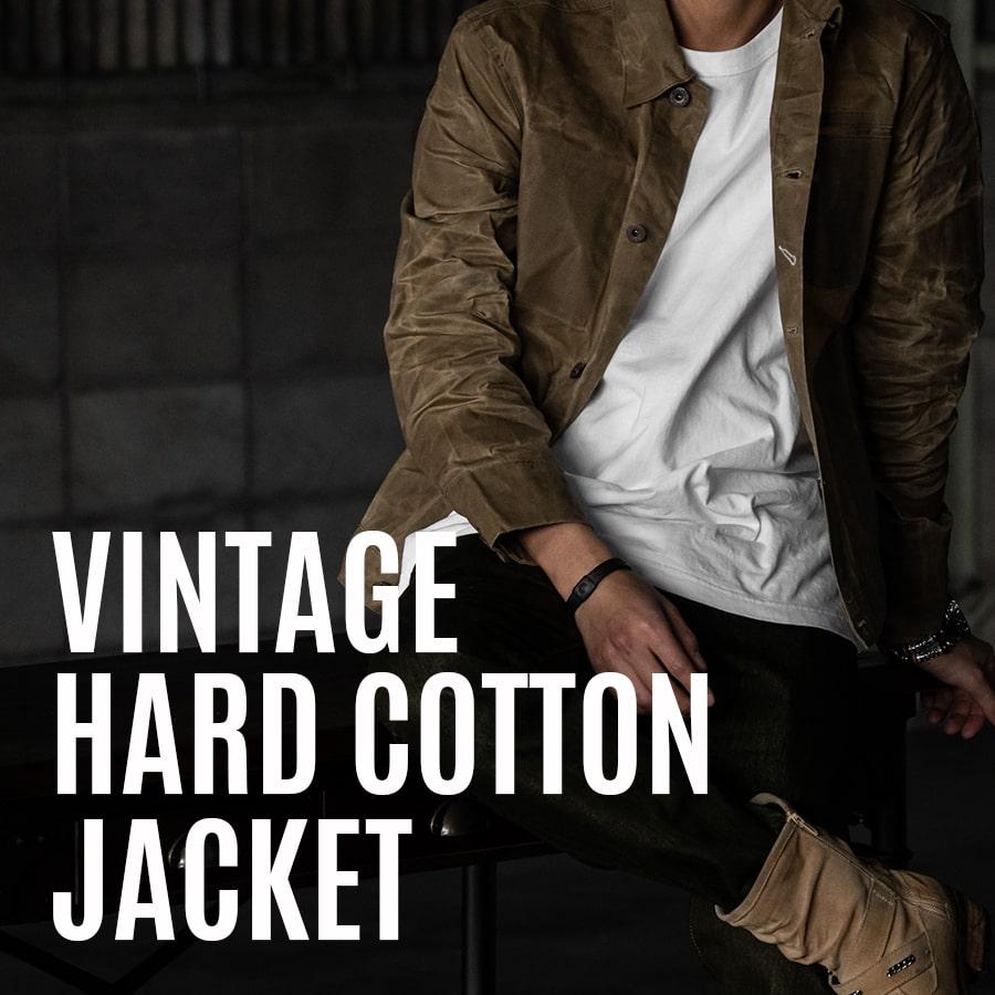 メンズ ヴィンテージ ハードコットン ジャケット ｜MEN'S VINTAGE HARD COTTON JACKET｜ハード コットン メンズ カッコいい ロゴ ジャケット 春 秋 | 