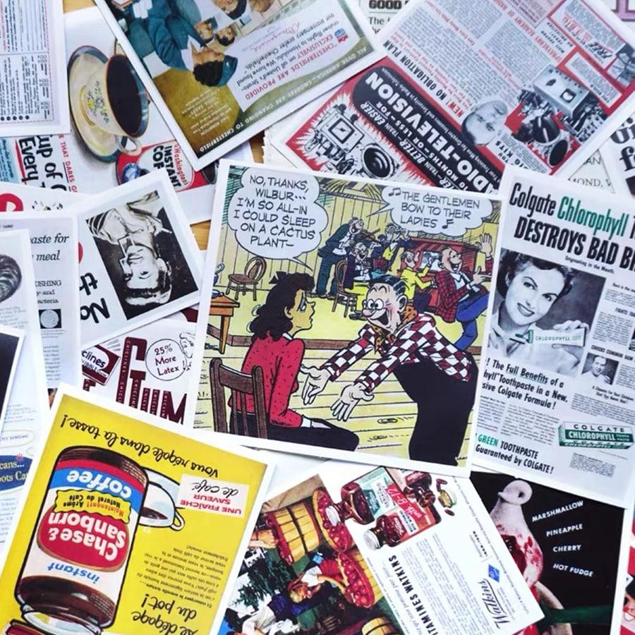 1000ポッキリ送料無料 ヴィンテージ広告シールセット 01｜VINTAGE ADVERTISING SEAL SET｜レトロ 広告 アメリカン 雑貨 ステッカー シール 防水 トクプラ |  | 02