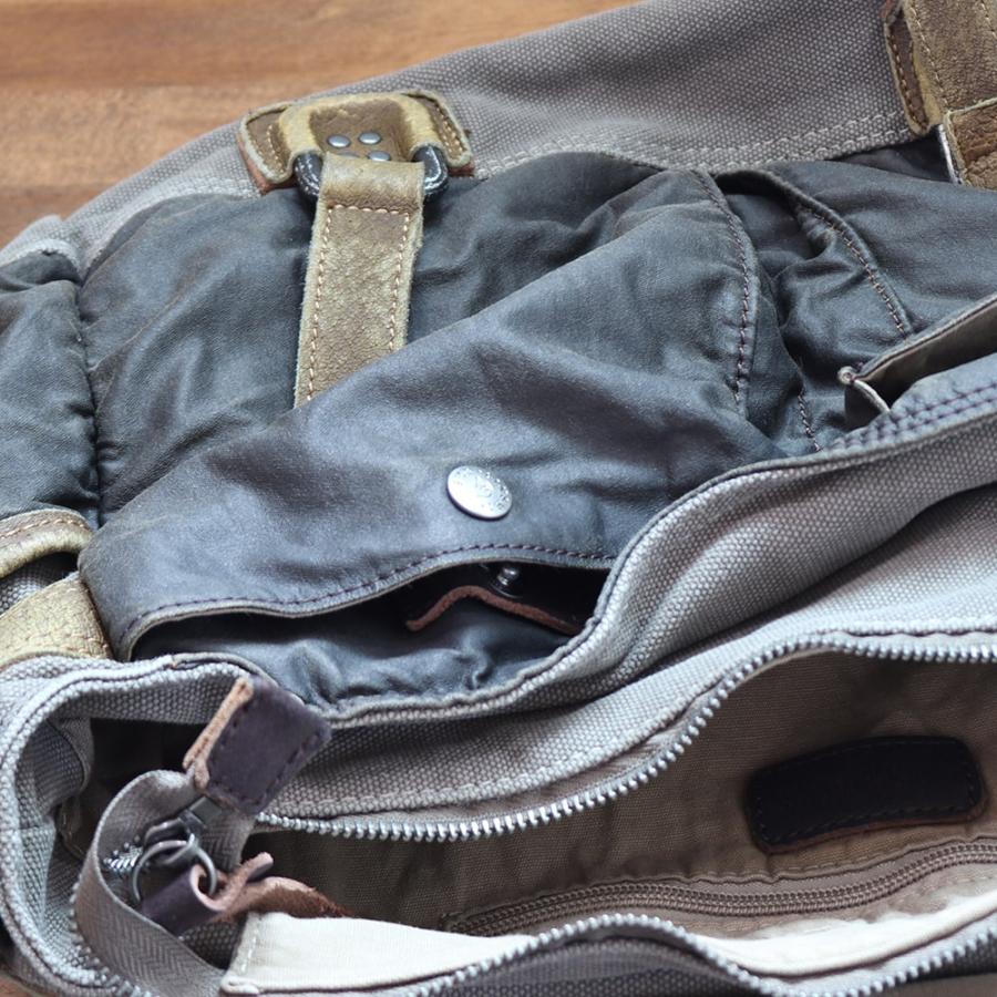 ヴィンテージ ショルダーバッグ タイプ1 ｜VINTAGE SHOULDER BAG TYPE.1｜ショルダー メンズ カッコいい インダストリアル 男前 ヴィンテージ  レトロ 帆布 猪革 |  | 05