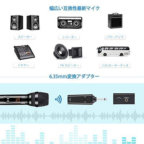 最新 Wisfox 会議 カラオケマイク ミニレシーバ付き ハンドヘルドマイク 無線マイク マイクロフォン Uhf ワイヤレスマイク ダイナミックマイク マイク Comcell Net
