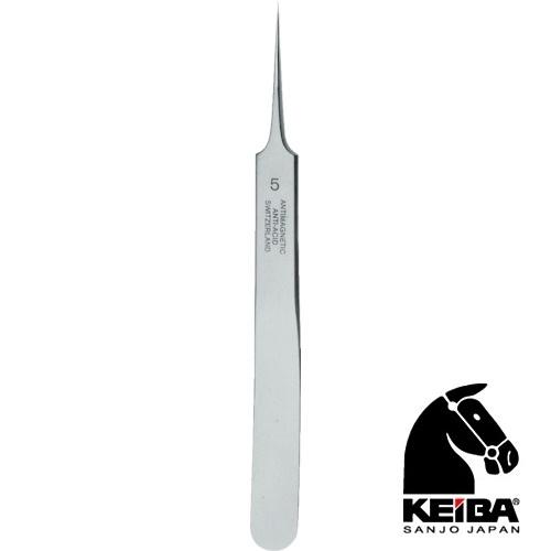 型式：TS-5-S　KEIBA　精密ピンセット　エクストラNo.5　110mm