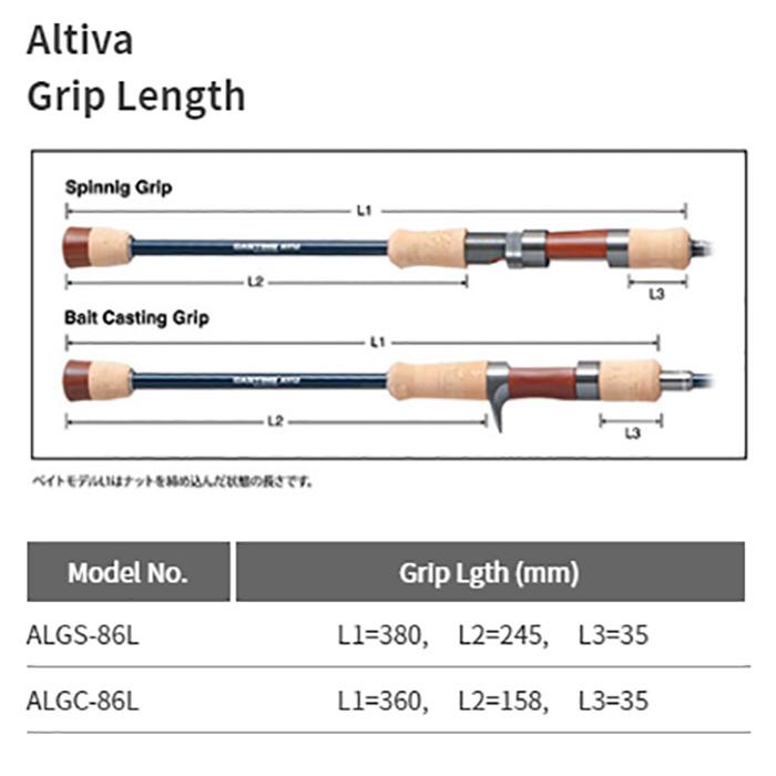 パームス　キャスティング鮎ロッド　アルティバ　ALGS 86L 未使用 PALMS パームス アルティバ ALGS-86L キャスティングアユロッド