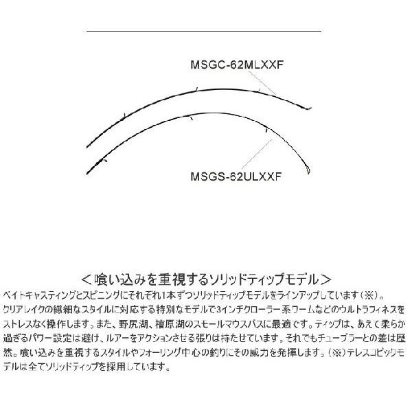 バスロッド　パームス　モーラ　MSGC-67L2XF　ベイト　2ピース　釣り竿　ルアーロッド｜6977｜06