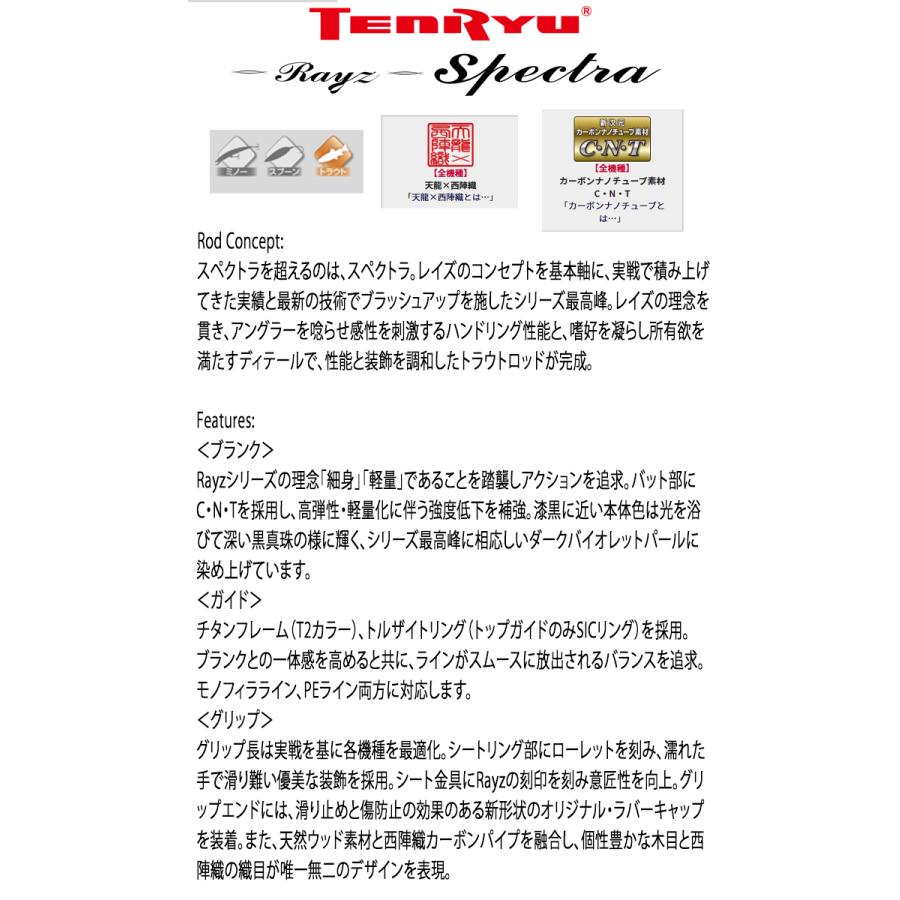 TENRYU 2026 NEW 天龍 テンリュウ レイズ スペクトラ RZS4112B-LL