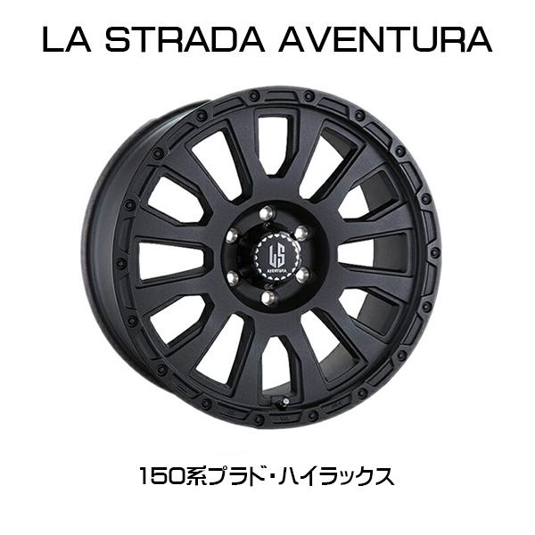 『車輪4本仕掛ける』天使の都市 STRADA AVENTURA 17×8.0J 6H/139.7 トヨタ 地びたクルーザー プラド 150系 GUN125 ハイラックス リンクルブラック(WB) アヴェンチュラ アルミホイール-自動車-車、バイク、自転車
