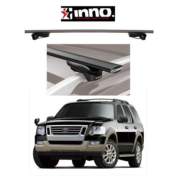 FORD EXPLORER フォード エクスプローラー (ルーフレール付き車)『車種別セット』INNO イノー システムキャリア エアロベース スルータイプ ルーフラック