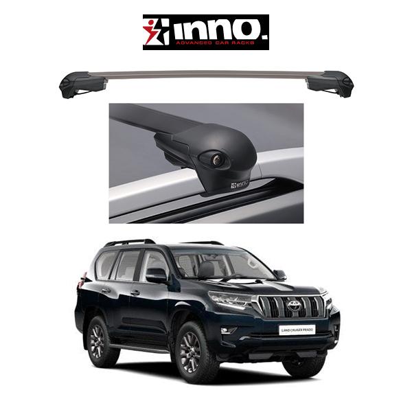 inno ベースキャリア&ベーシックバー プラド150後期 INNO トヨタ ランドクルーザー プラド 150系 ルーフレール付き車