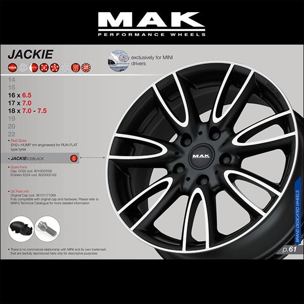 大人気新品 JACKIY WHEELS ホイール4本セット』MAK Matte 4H 17×7.0J Black タイヤ・ホイール