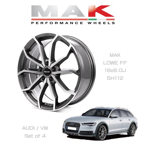 ホイール4本セット』MAK WHEELS LOWE FF GM 19×8.0J 5H/112 マック