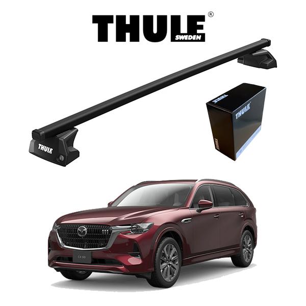 MAZDA 純正 CX-80 THULE システムキャリア ルーフレール付車用 THULE（スーリー） マツダ CX-80 ダイレクトルーフレール付車 スクエア
