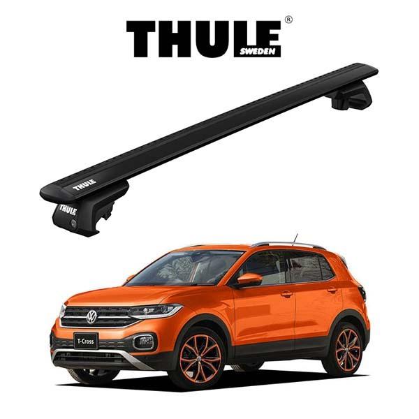 VW T-Cross ウィングバー EVO （ブラック） ルーフラック 『車種別セット』THULE スーリーベースキャリア キャリアラック パーツ