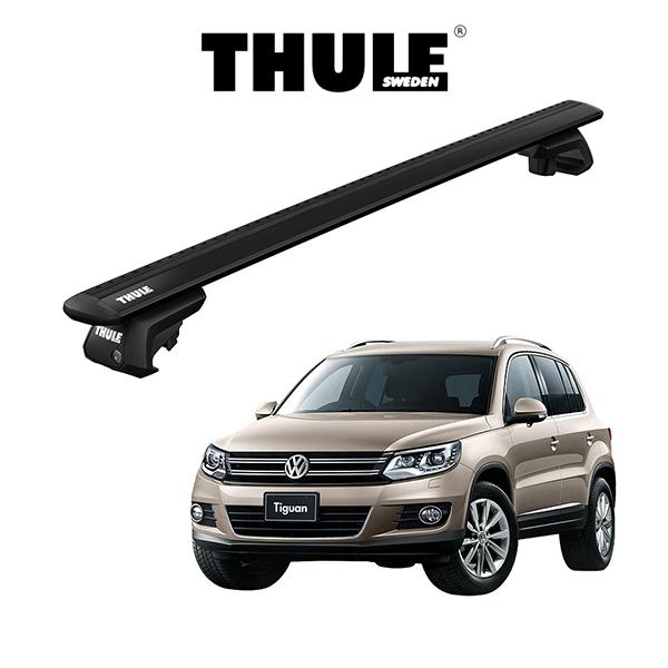 VW ティグアン TIGUAN '08y〜'16y ウィングバー EVO （ブラック）『車種別セット』THULE スーリーベースキャリア キャリアラック パーツ
