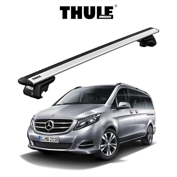 『車種別セット』THULE スーリーベースキャリア ウイングバーEVO BENZ V-Class ベンツ Vクラス W447 (ルーフレール付き車)　キャリアラック