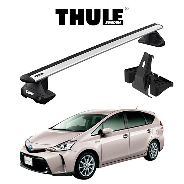 THULE - トヨタ プリウスα TOYOTA PRIUSα ZVW40  大屋根仕合わせ 『車種別仕かける』Base carriers （スーリーベースキャリア）ウイングバーEVO