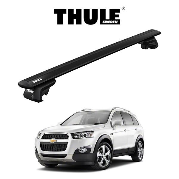 車種別セット　THULE Base carriers （ベースキャリア）ウイングバーEVO（ブラック）・CHEVROLET CAPTIVA シボレー キャプティバ キャプテイバ　