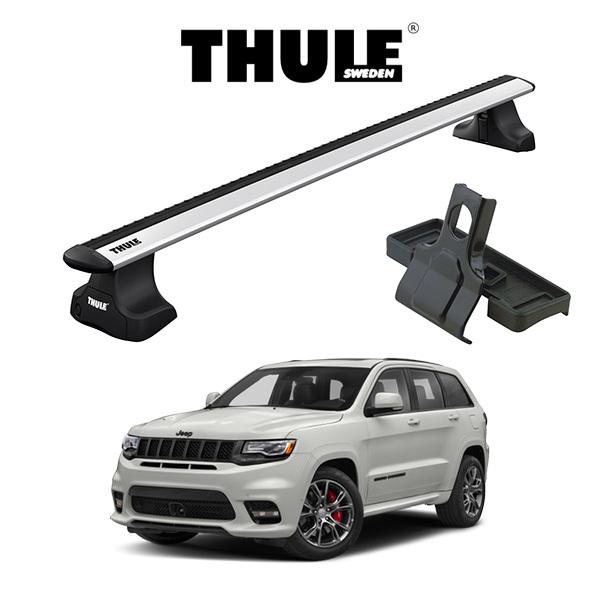 THULE - 『車種別仕掛ける』軍事基地球歴 ウイングバーEVO 大屋根線路絶無/大屋根ショッピングセンター付き添い人車 '11y〜 GRAND CHEROKEE 運動場チェロキー JEEP 球歴 ベースキャリア、フット、バー-自動車-車、バイク、自転車