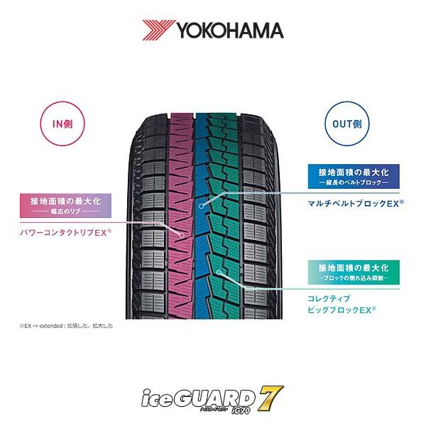 YOKOHAMA ice GUARD iG70 195/50R19 19インチ スタッドレス 4本 22年製 60プリウス等　(KTD454)クレジットカード QRコード決済可能 YOKOHAMA ice GUARD iG70 195/50R19 19インチ スタッドレス 4本 22年製