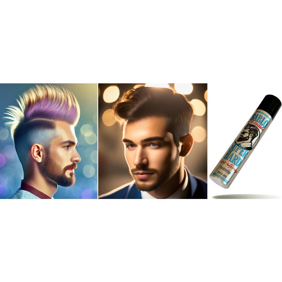 ヘアスプレー ハード メンズ 3本セット 無香料 バブロ ポマード 整髪料 ヘアワックス スーパーハード |  | 12
