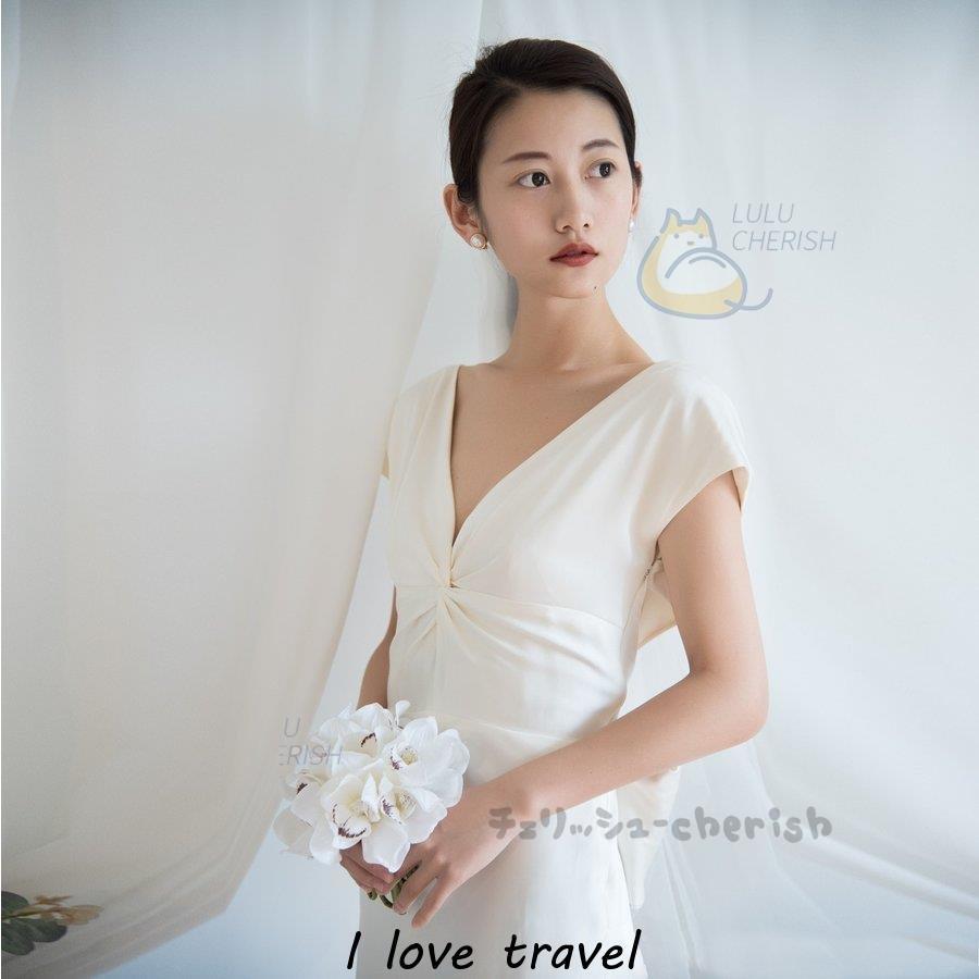 正規品直輸入 花嫁 海外挙式 Aライン ロングドレス 結婚式 白 ウェディングドレス 二次会 演奏会 シンプル ブライダル 披露宴 パーティードレス 大きいサイズ Aライン サイズ S