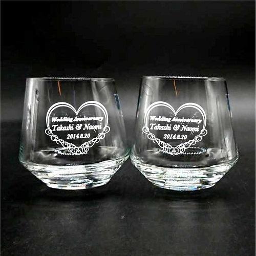 名入れ ペア グラス 彫刻 ギフト 記念品 プレゼント お祝い 結婚 結婚