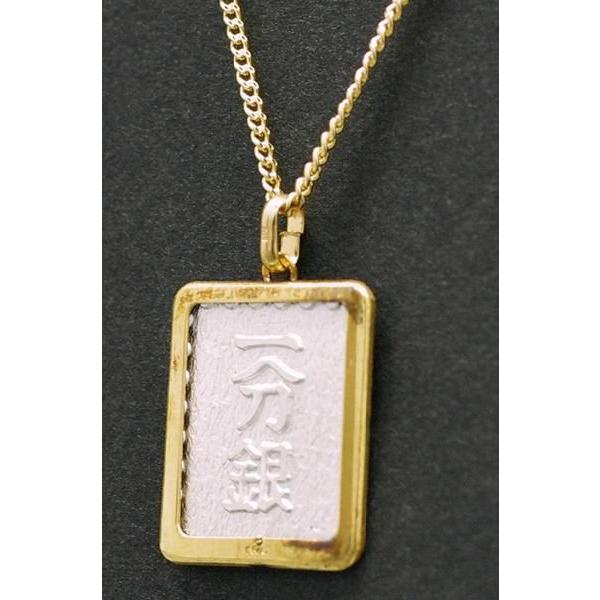 一分銀シルバーペンダントネックレス