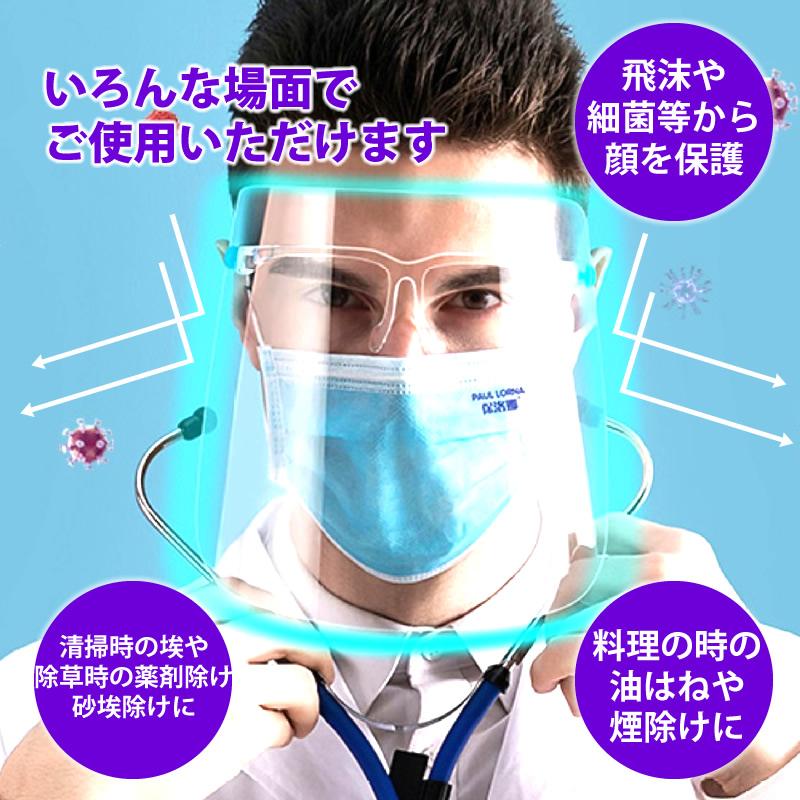 医療用フェイスシールドクリップ付き15枚入り