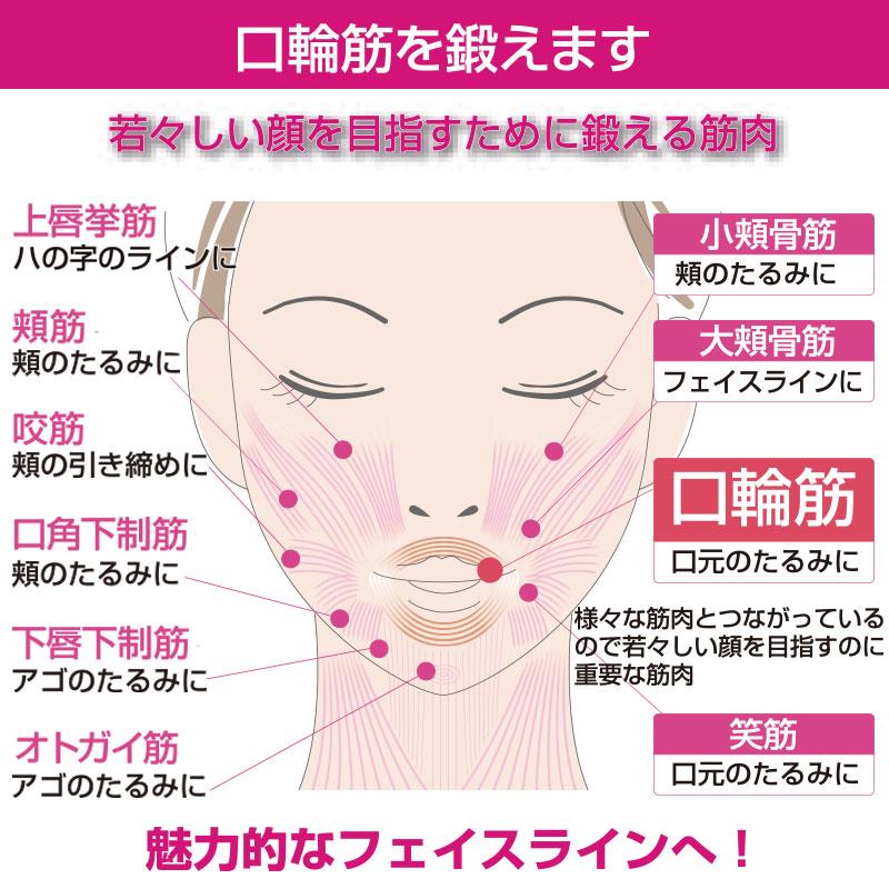 NEWフェイシャルリフトアトワンス 防水式 表情筋 口輪筋 エクササイズ