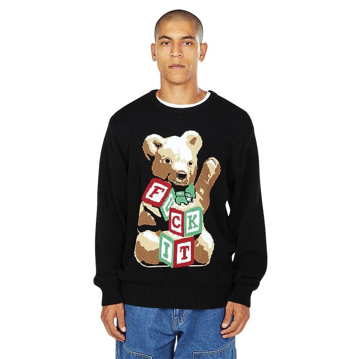 HUF（ハフ） GIFT BEAR INTARSIA SWEATER 公式 正規品 : 7-SEVEN 