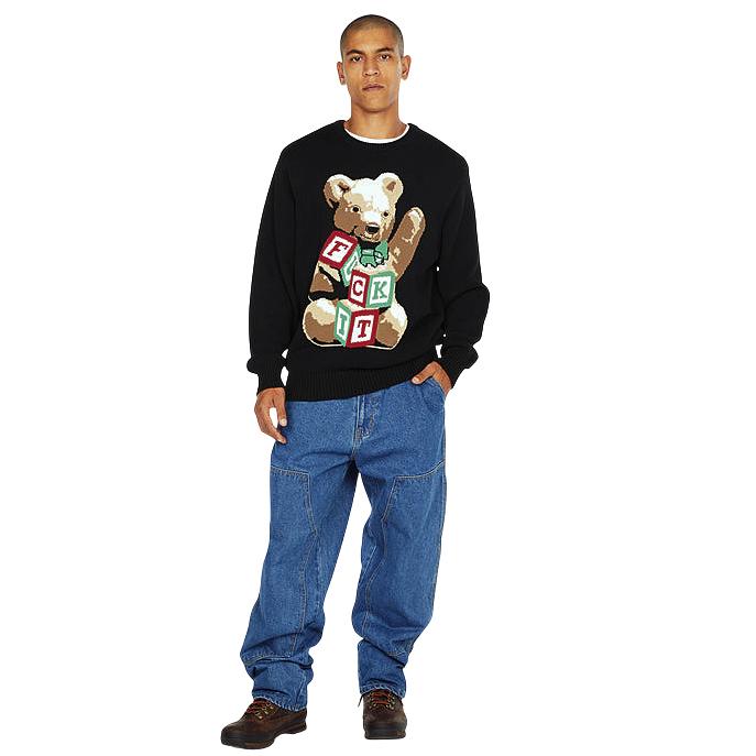 HUF（ハフ） GIFT BEAR INTARSIA SWEATER 公式 正規品 : 7-SEVEN