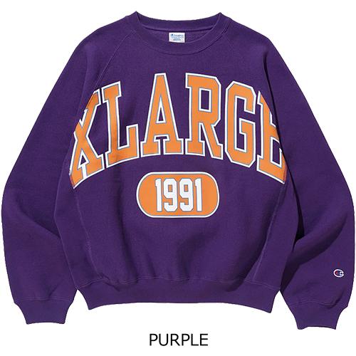 XLARGE エクストララージ XLARGE x Champion COLLEGE RAGLAN CREW NECK SWEAT｜7-seven｜11