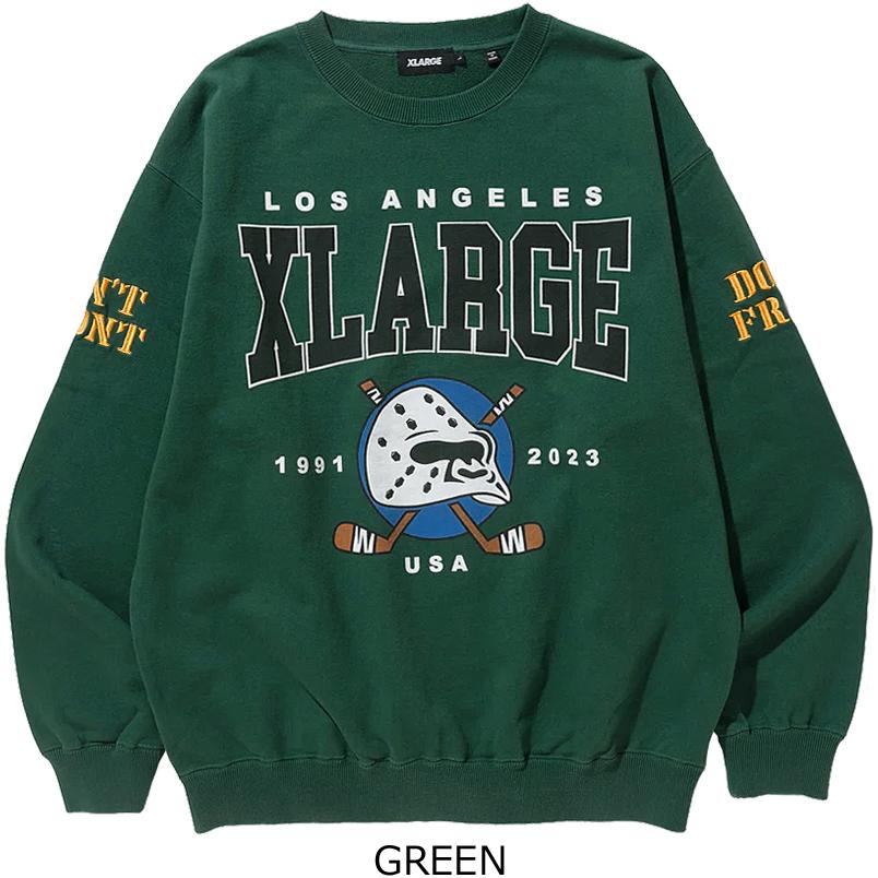 XLARGE（エクストラ ラージ） HOCKEY CREWNECK SWEAT 公式 正規品 : 7 