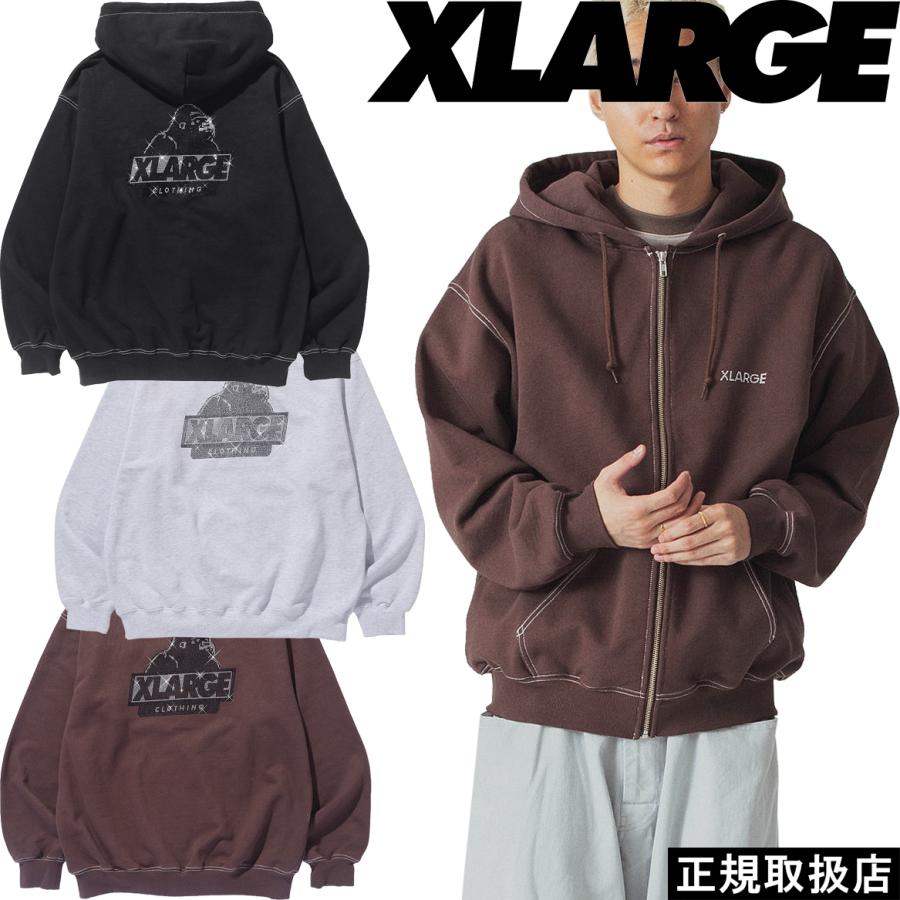 XLARGE エクストララージ RHINESTONE OG ZIP HOODED SWEATSHIRT XLARGE エクストララージ RHINESTONE OG ZIP HOODED SWEATSHIRT
