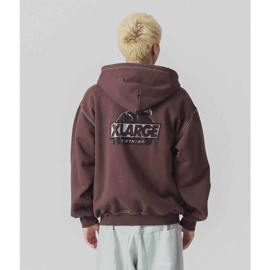 XLARGE エクストララージ RHINESTONE OG ZIP HOODED SWEATSHIRT XLARGE エクストララージ RHINESTONE OG ZIP HOODED SWEATSHIRT