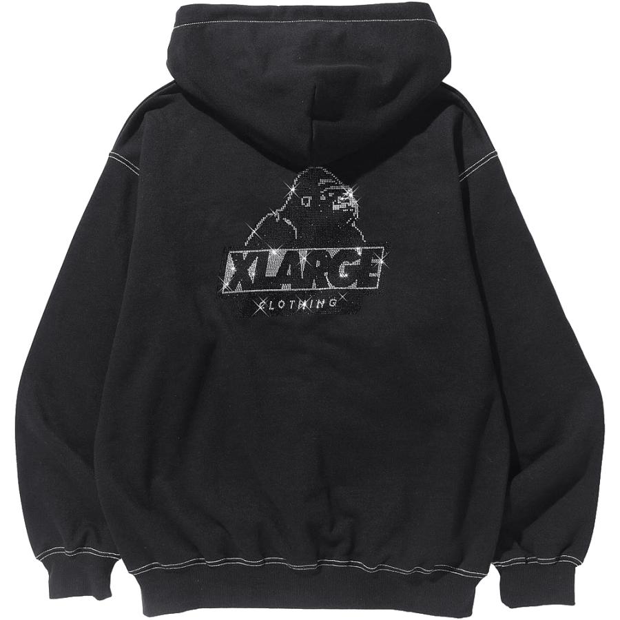 XLARGE エクストララージ RHINESTONE OG ZIP HOODED SWEATSHIRT XLARGE エクストララージ RHINESTONE OG ZIP HOODED SWEATSHIRT