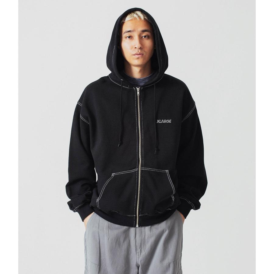 XLARGE エクストララージ RHINESTONE OG ZIP HOODED SWEATSHIRT XLARGE エクストララージ RHINESTONE OG ZIP HOODED SWEATSHIRT