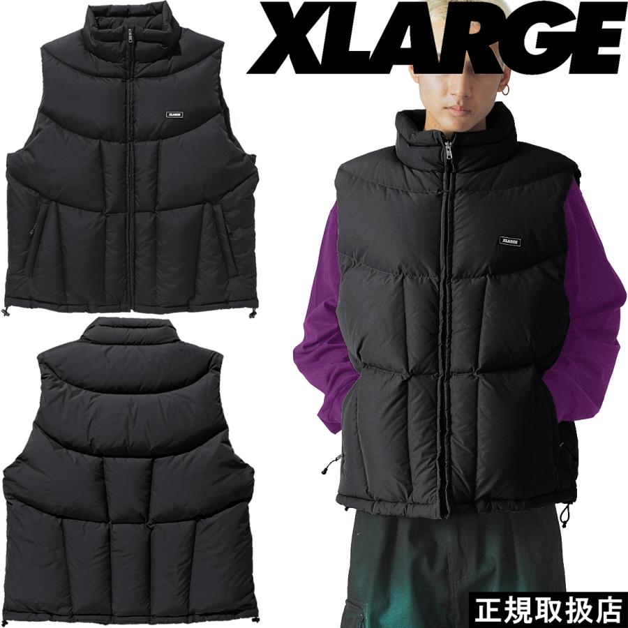 XLARGE ダウンベスト / ブラック XLARGE（エクストラ ラージ） PANELED DOWN VEST : 7-SEVEN - 通販