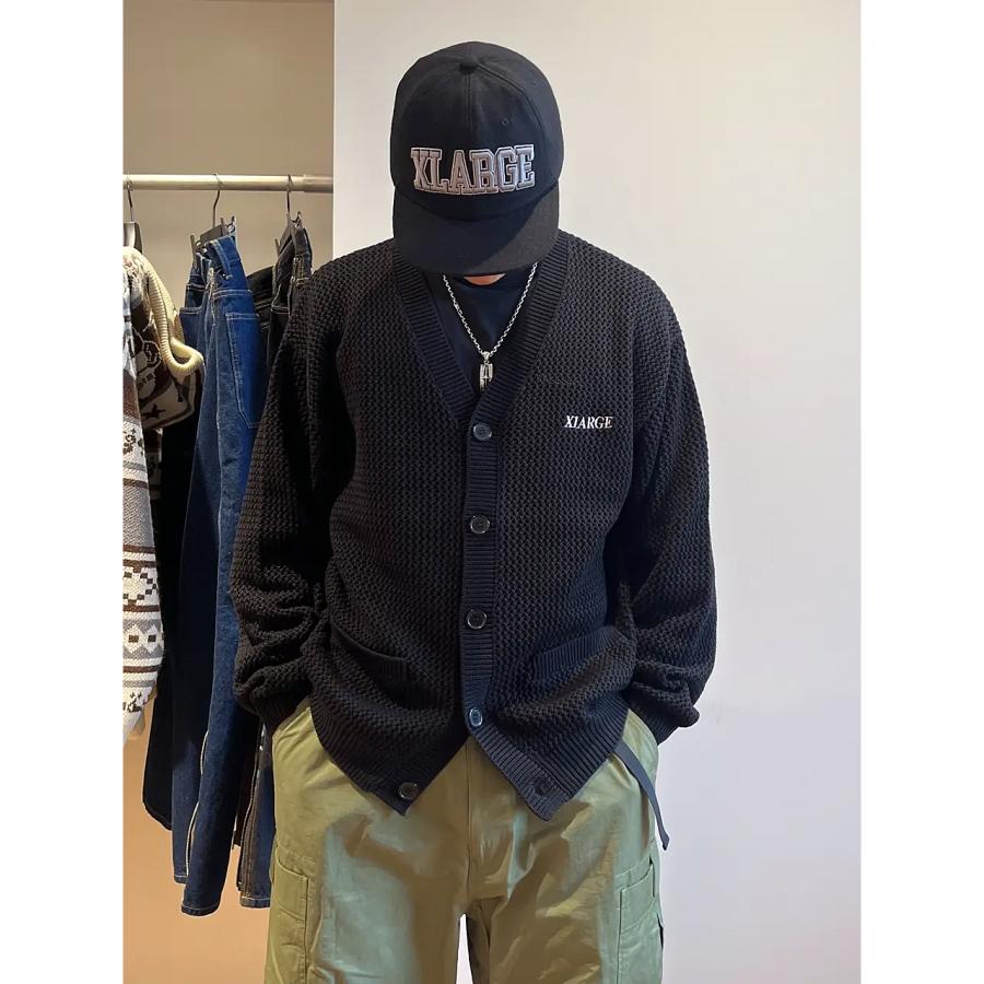 XLARGE（エクストラ ラージ） WAFFLE KNIT CARDIGAN : 7-SEVEN - 通販