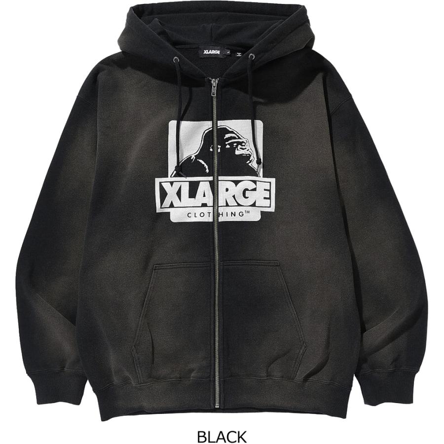 エクストララージ(XLARGE)DISCHARGE PRINTED OG ジップ フーデッド スウェットシャツ 1012530… XLARGE（エクストラ ラージ） DISCHARGE PRINTED OG ZIP HOODED