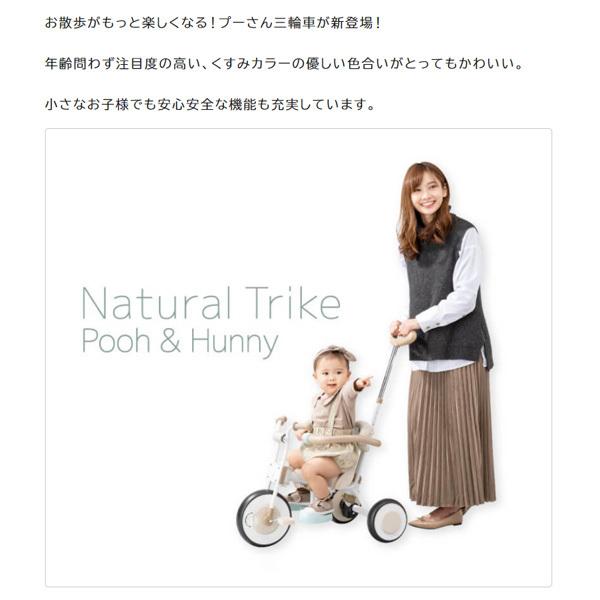 ides 三輪車 1歳 2歳 3歳 手押し棒付き ナチュラルトライク プー