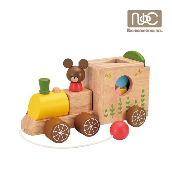 KG28 くまのがっこうプルトレインII ニチガンオリジナル おもちゃ 木製玩具 木のおもちゃ 形合わせ プルトイ 知育玩具 SNS