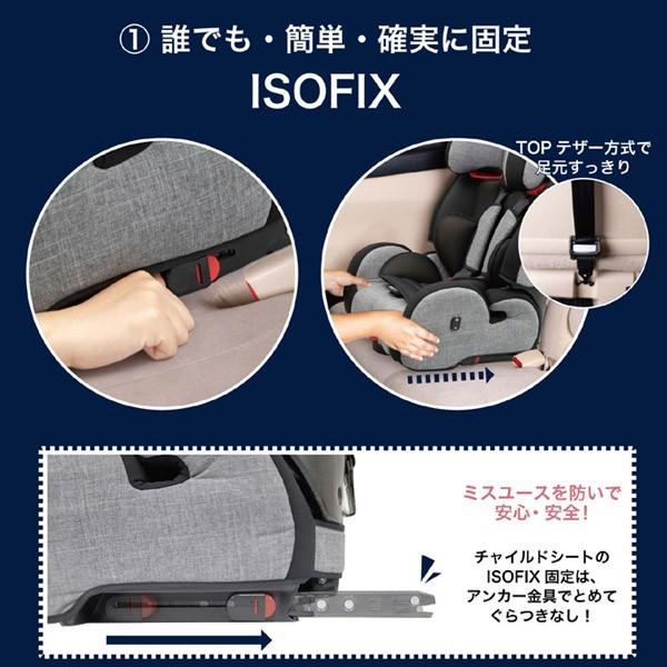 訳あり品 ジュニアシート ハイバックブースター ECFix 日本育児 チャイルドシート キッズ シートベルト ISOFIX お出かけ 子供 子ども キッズ お出かけ｜716baby｜06