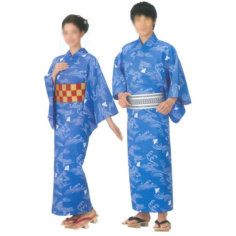 お仕立上り浴衣 男女同柄 波千鳥 186 S2350 お祭り用品専門のお祭本舗 通販 Yahoo ショッピング