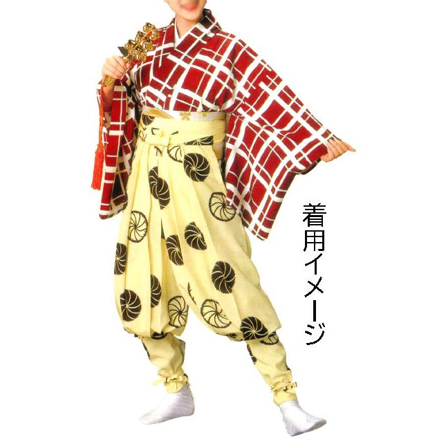 反物・袴下着物(仕立上り) 格子柄［手古舞 和太鼓 獅子舞 舞踊 踊り