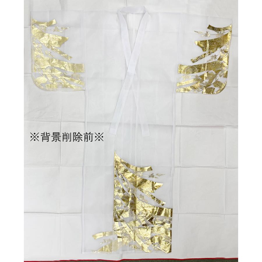 箔加工かつぎ（被衣）かつぎ仕立／掛け仕立（オーガンジー）白・熨斗