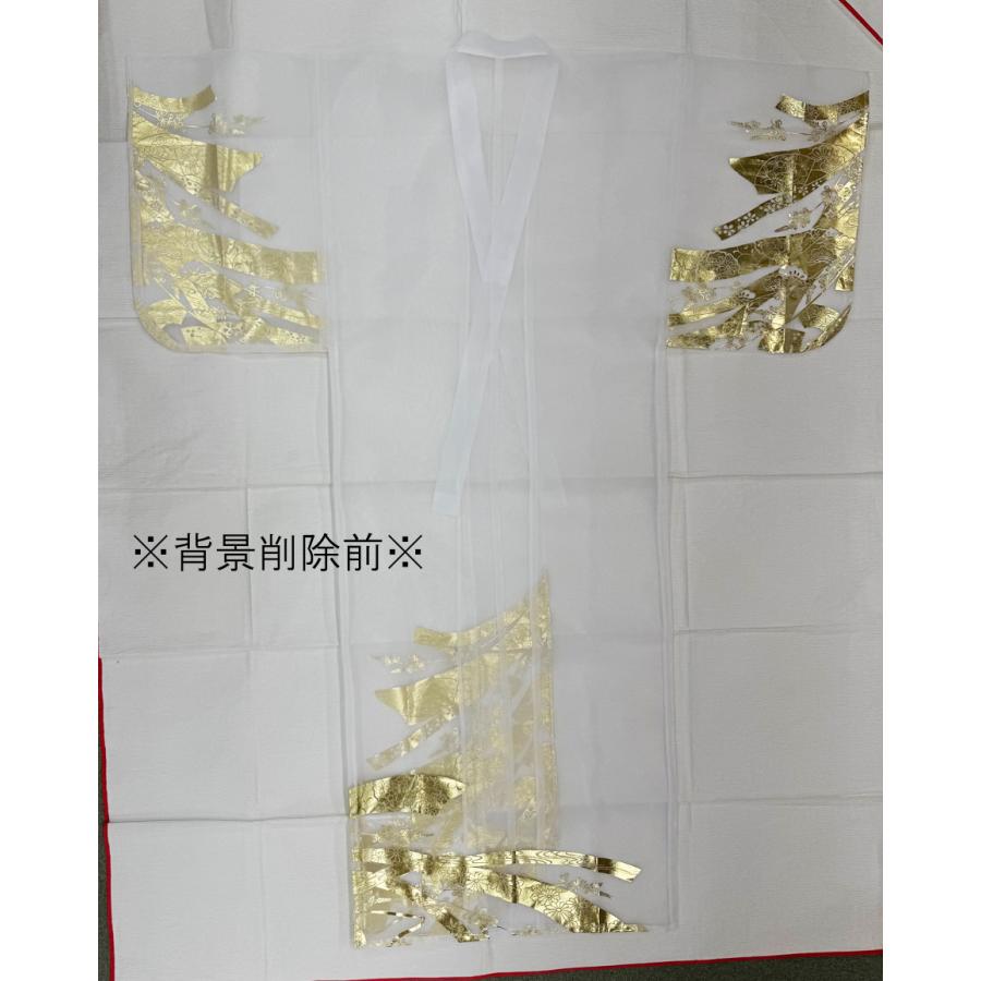 箔加工かつぎ（被衣）かつぎ仕立／掛け仕立（オーガンジー）白・熨斗