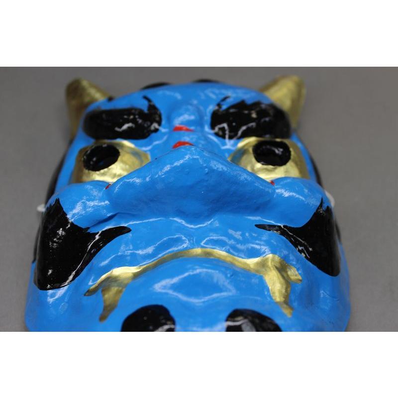 鬼のお面（紙製） 2枚セット 赤赤・赤青・青青と組み合わせが選べます