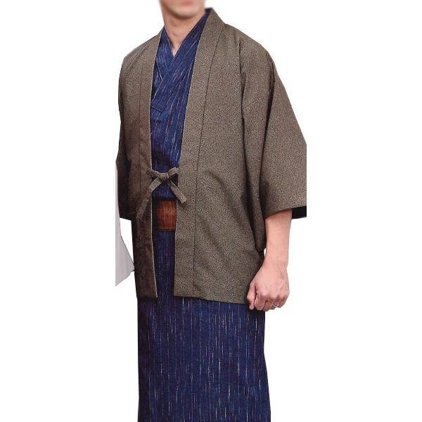 受注生産商品　ちりめん茶羽織　縁起鮫小紋柄　男女兼用【２０枚１セット】の画像